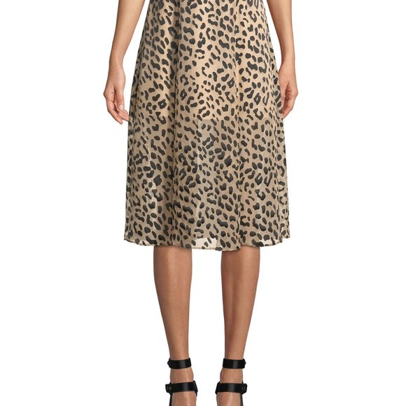 Alice + Olivia Athena Leopard Print Midi Skirt - Picture 2 of 4